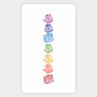 Watercolor Seven Chakras Healing Sticker